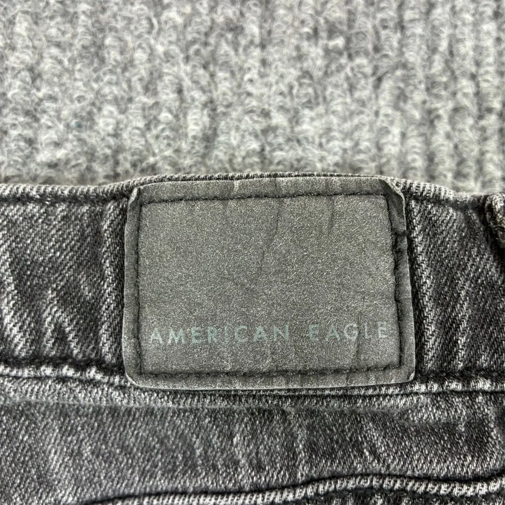 American Eagle Strigid Womens Baggy Bermuda Shorts Size 4 Black Denim Strigid